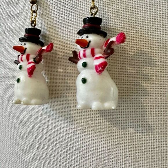 Snowman earrings - Picture 2 of 8